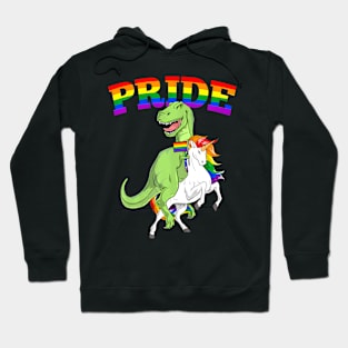 LGBT T-Rex Dinosaur Unicorn Gay Pride LGBTQ Cute Hoodie